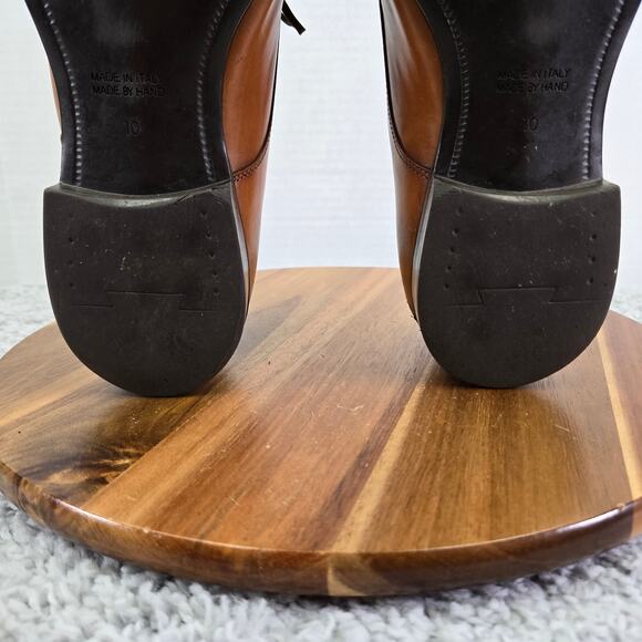 To Boot New York Brown Suede Plain Toe Casual Derby Oxford Dress Shoe Mens 10 - Picture 14 of 16